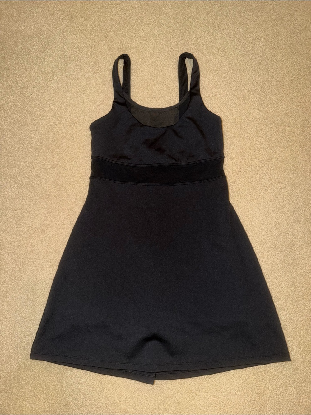 ALO YOGA BLACK DOUBLE TROUBLE TENNIS MINI TANK DRESS WORN ONCE SIZE SMALL